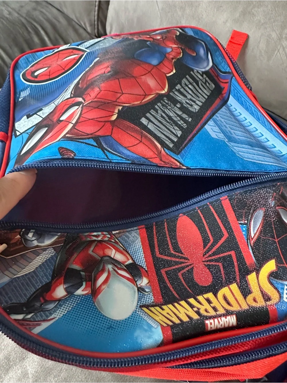 Marvel Spider-Man Kids Backpack Lunch Bag and Pencil Case 3-Piece School Set